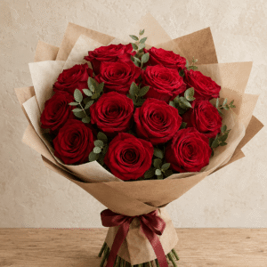 BOUQUET DE ROSES GRANDE BRASSÉE