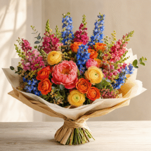BOUQUET SUR COMMANDE ARC EN CIEL