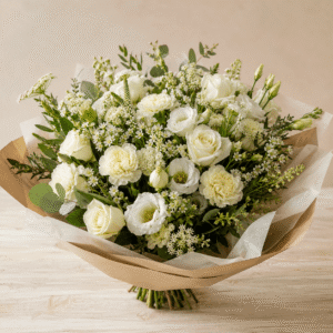 BOUQUET SUR COMMANDE BLANC CRÈME