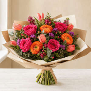 BOUQUET SUR COMMANDE FUCHSIA ORANGE