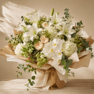 CRÉATION FLORALE LUXE BLANC