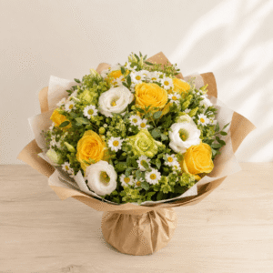 BOUQUET DU MOMENT JAUNE-BLANC